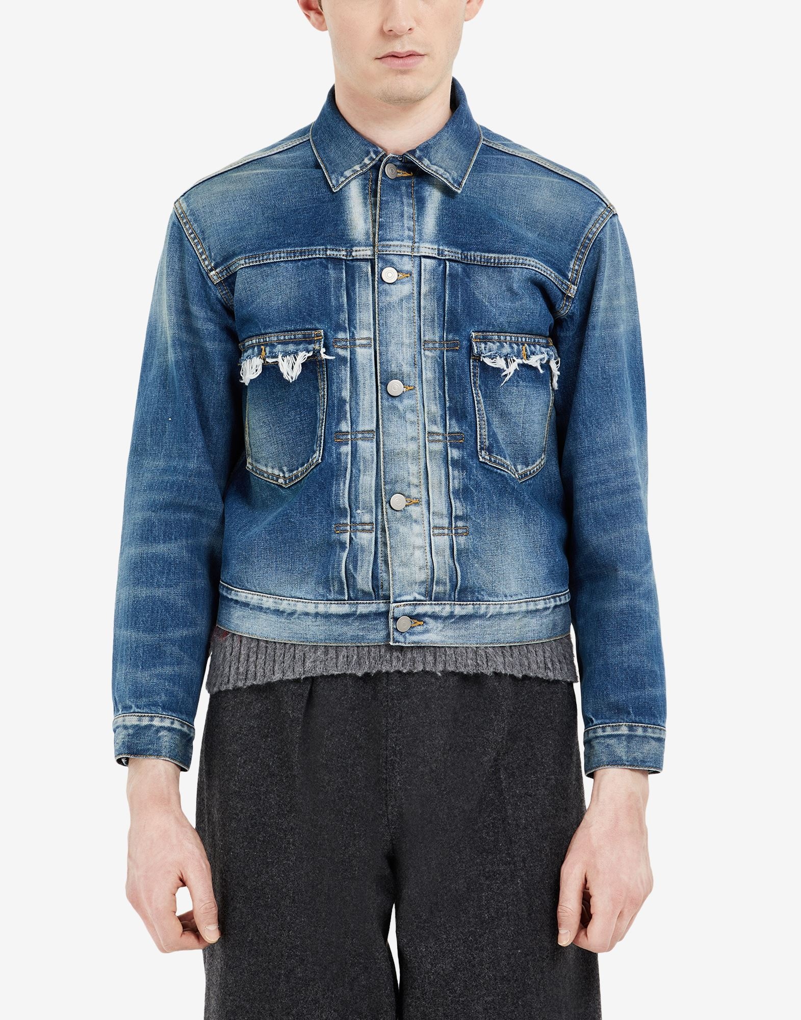 Cropped denim jacket - 5