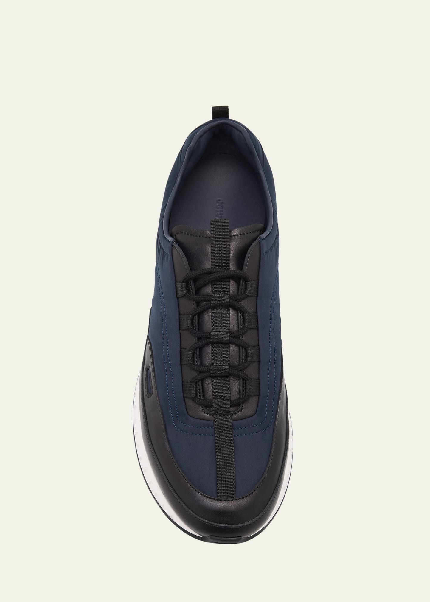 Men's Laced Stream Leather and Nylon Sneakers - 3