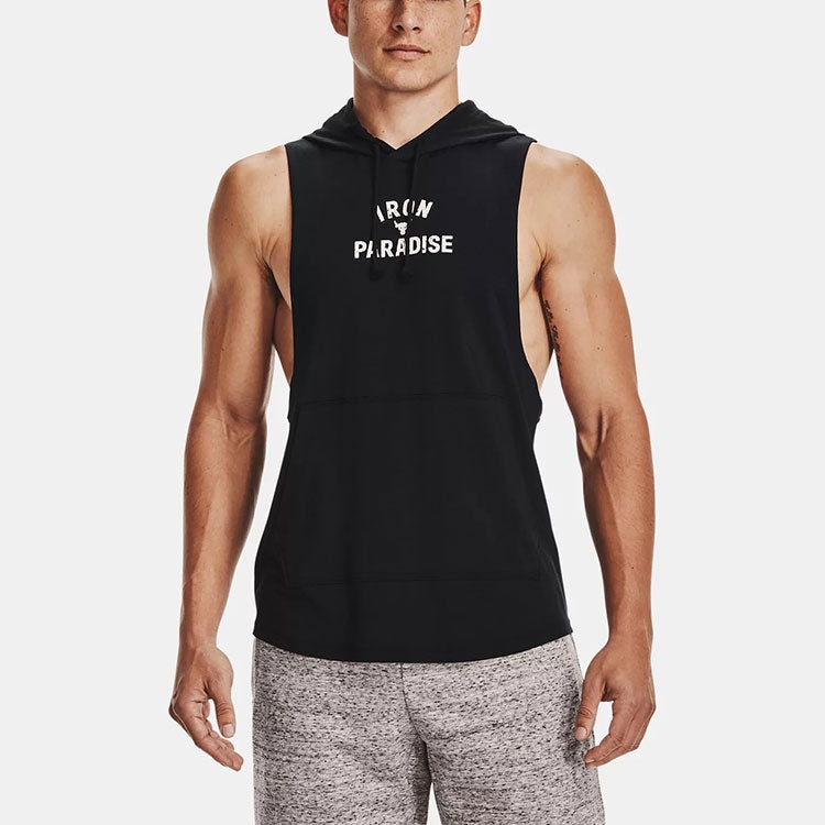 Under Armour Project Rock Gym Hoodie Sleeveless 'Black' 1365215-001 - 4