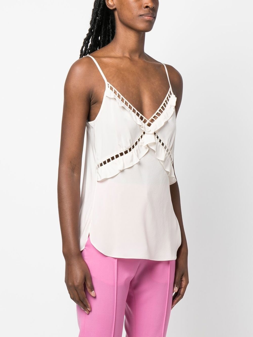 silk strappy vest top - 3