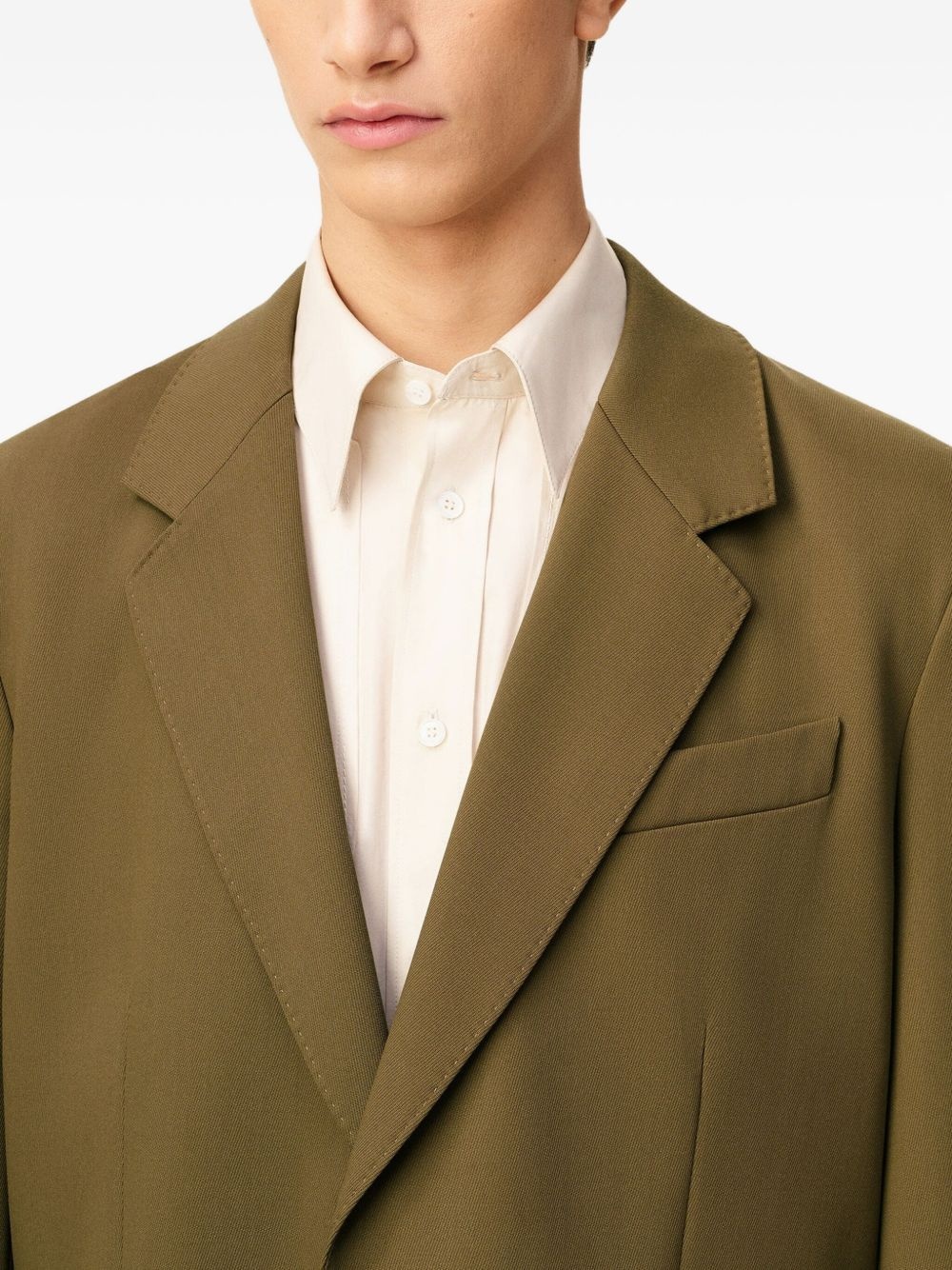 single-breasted wool jacket - 6