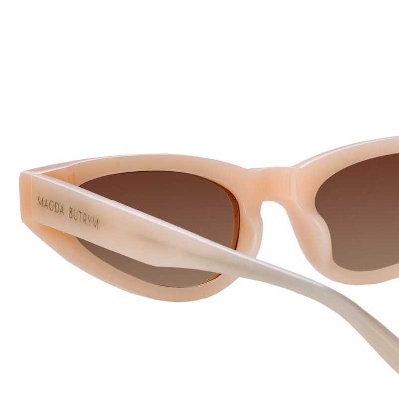 Slim Cat Eye Sunglasses in Peach 5