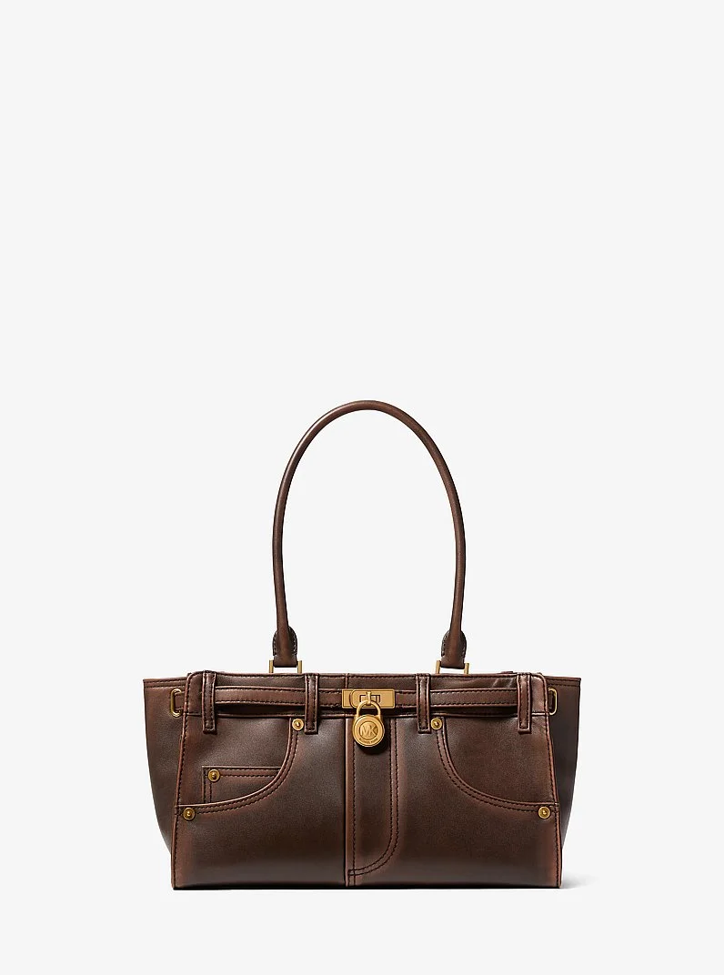 Hamilton Moderne Small Burnished Leather Satchel - 1