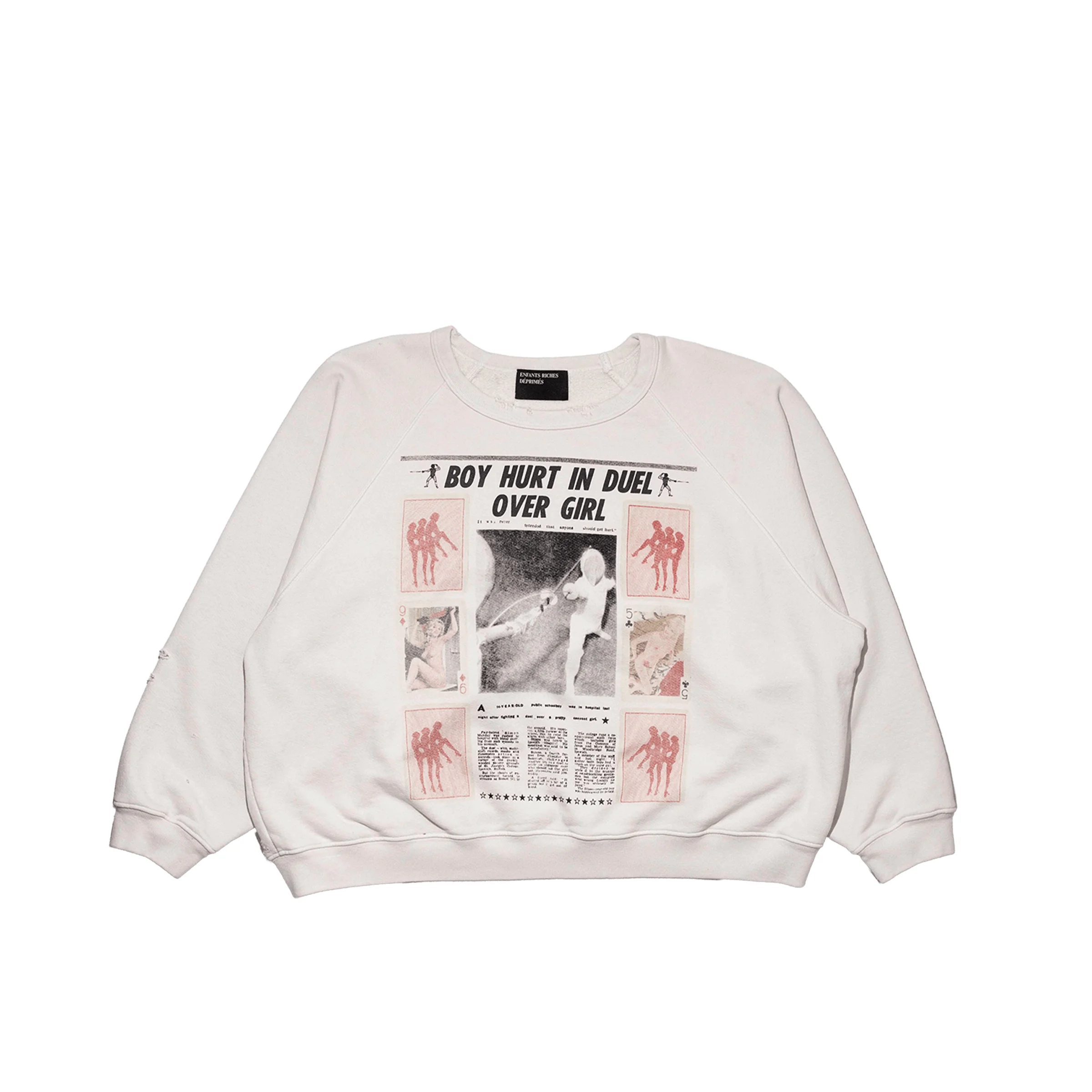 BOY HURT IN DUEL RAGLAN CREWNECK - 1