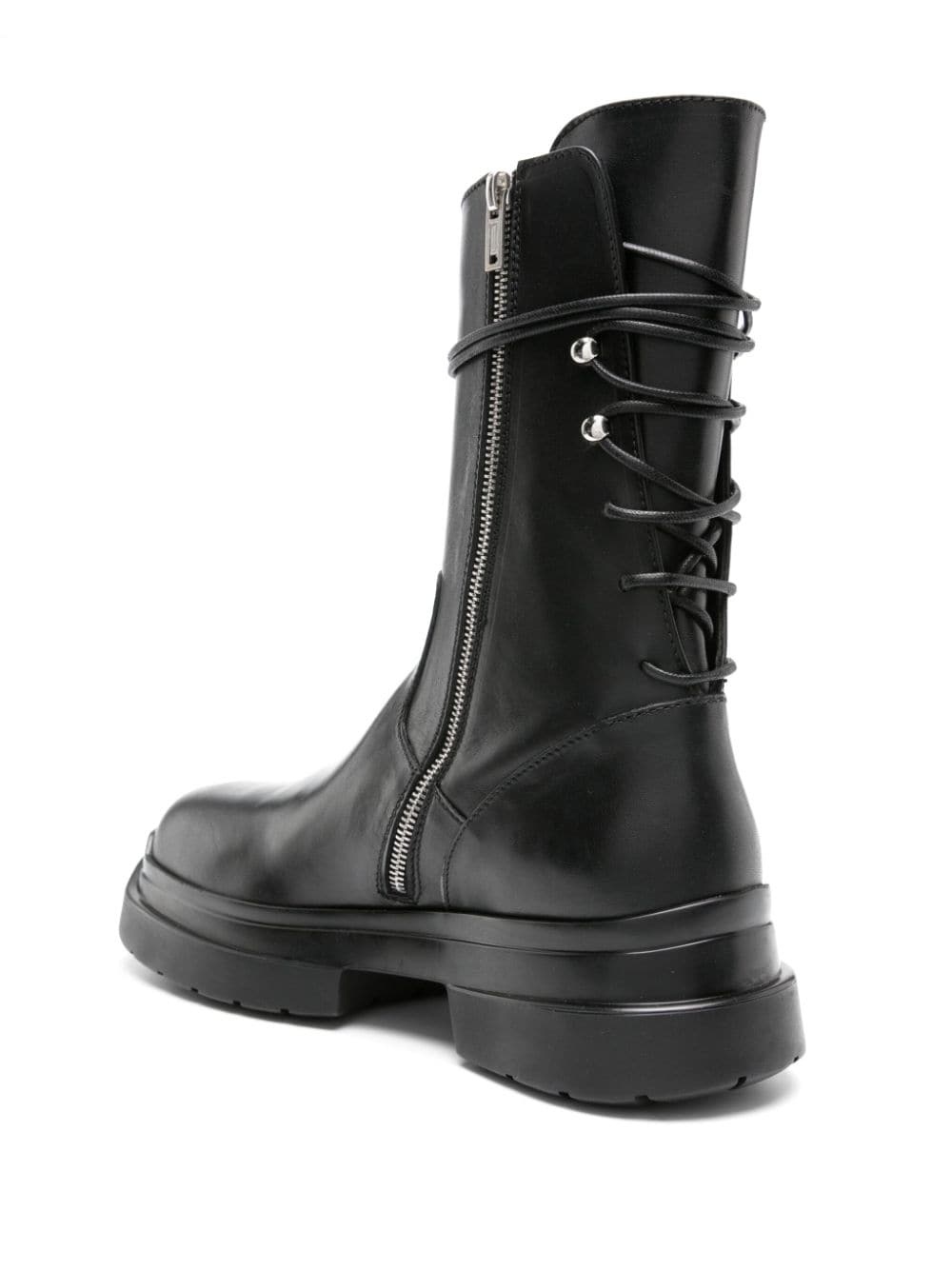 lace-up leather boots - 3