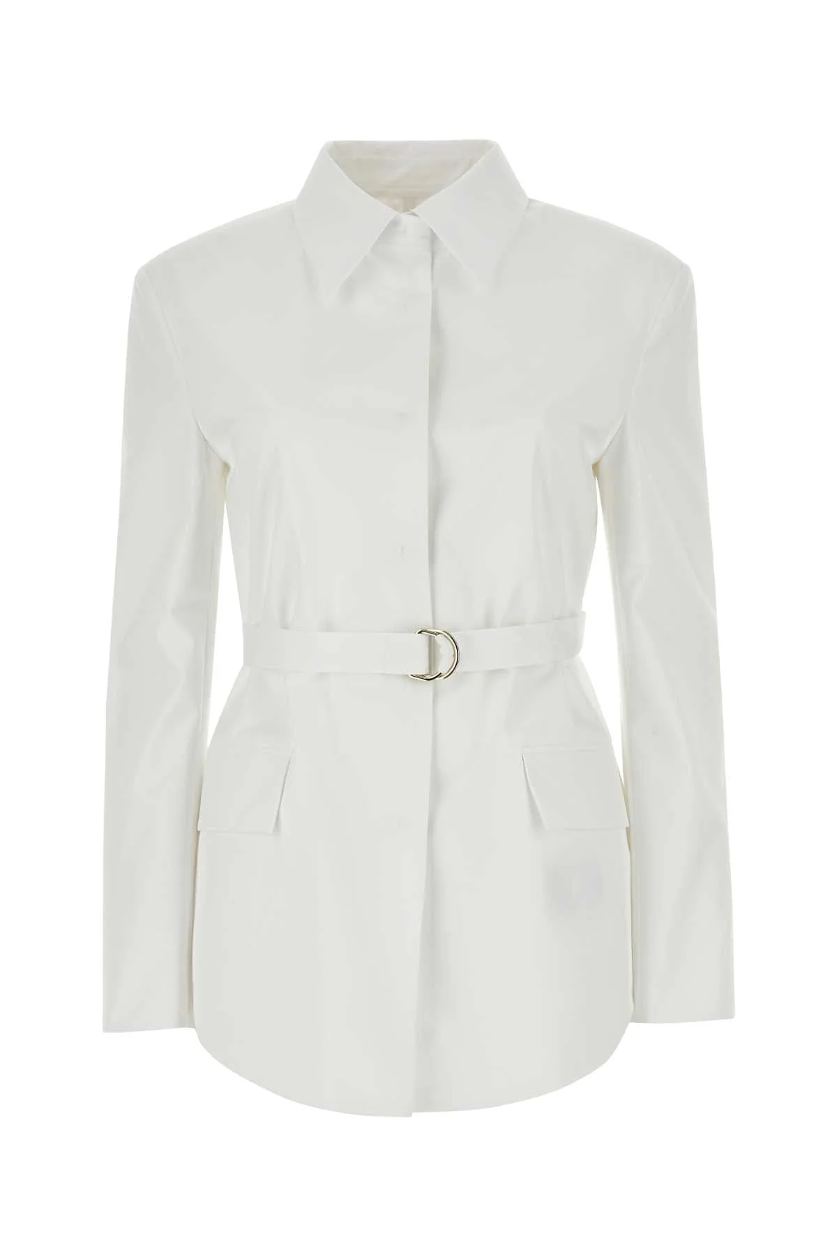 Valentino Garavani Women White Poplin Overcoat - 1