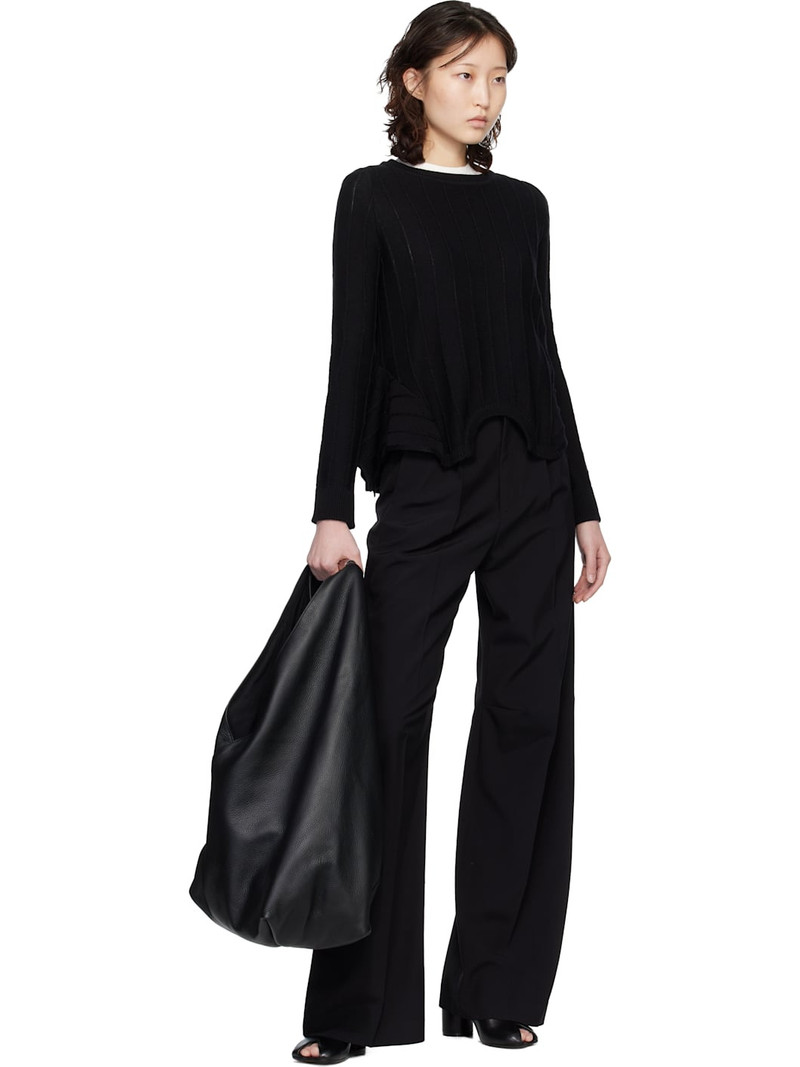 MM6 Maison Margiela Black Upside Down Sweater outlook