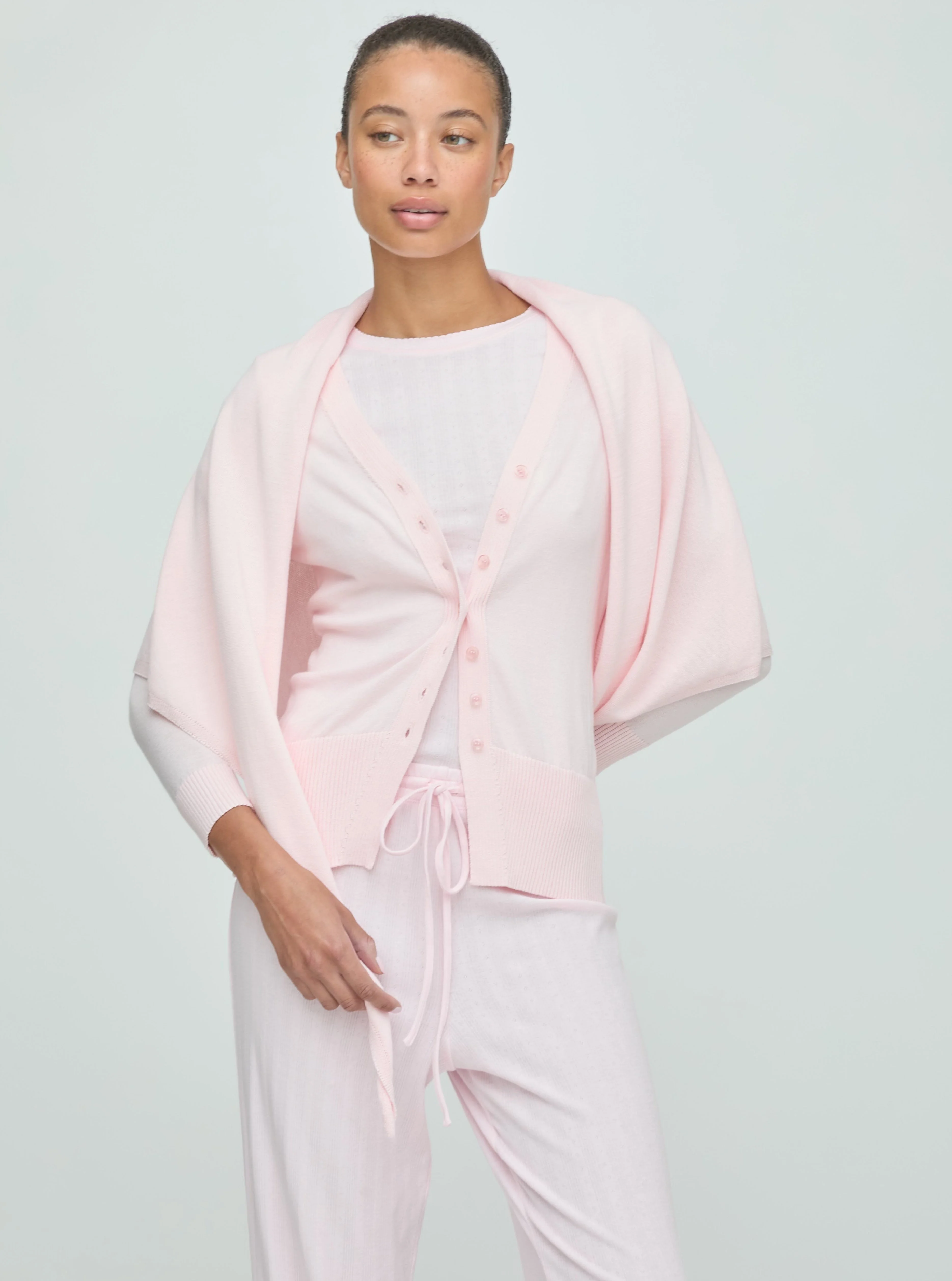 The Cleo Pointelle Set - Light Pink - 1