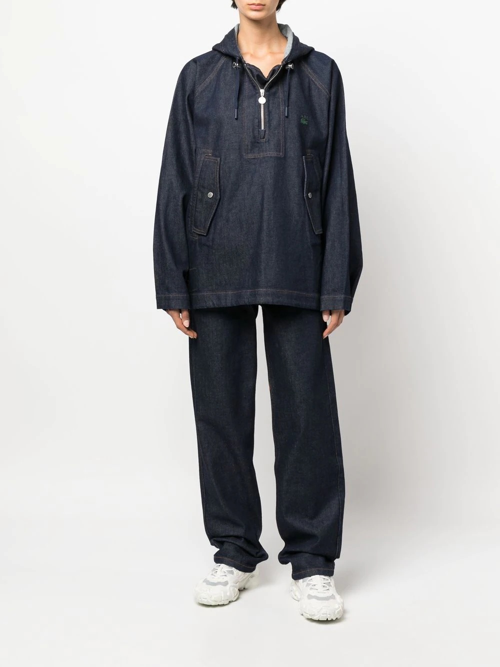 x A.P.C. hooded denim jacket - 3