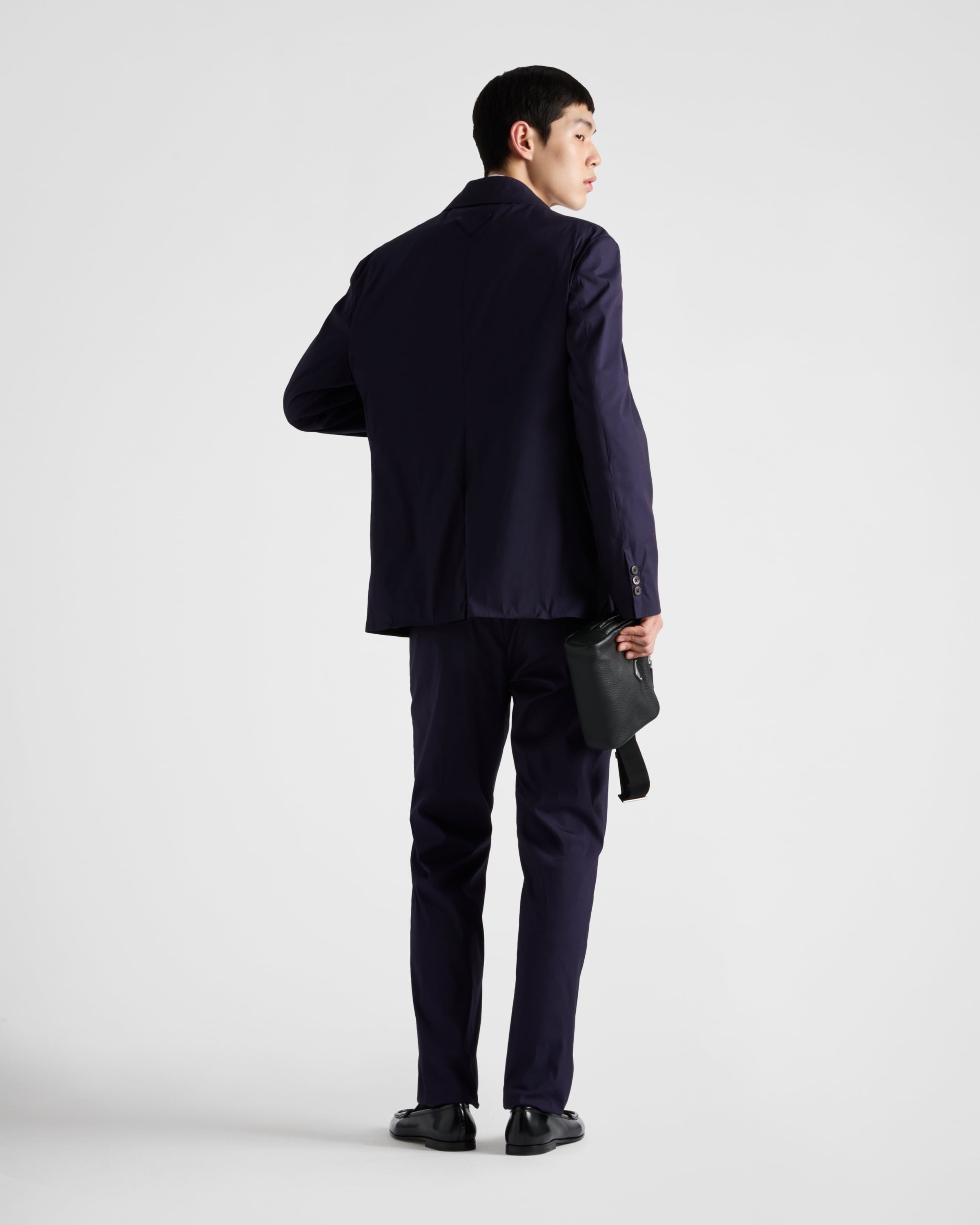 Single-breasted cotton blend jacket - 5