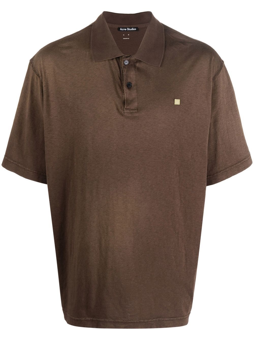 face-patch polo shirt - 1