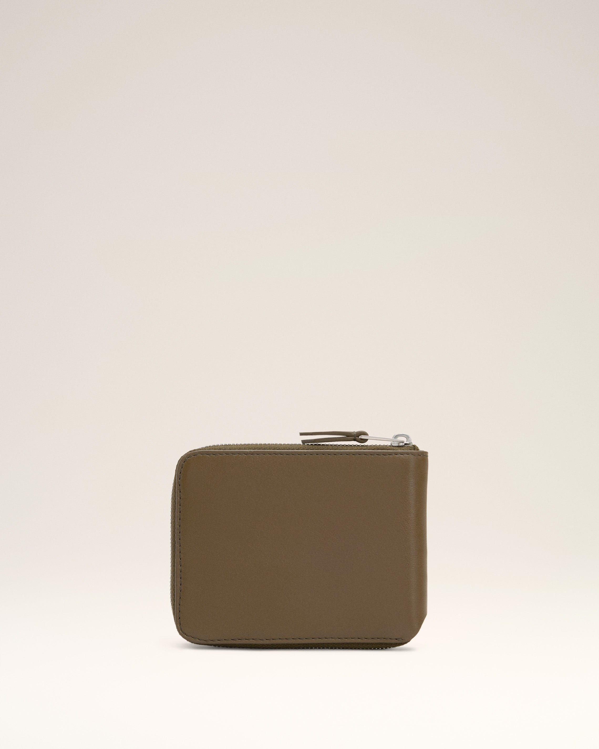 GREEN SMOOTH LEATHER AMI DE COEUR COMPACT WALLET - 2