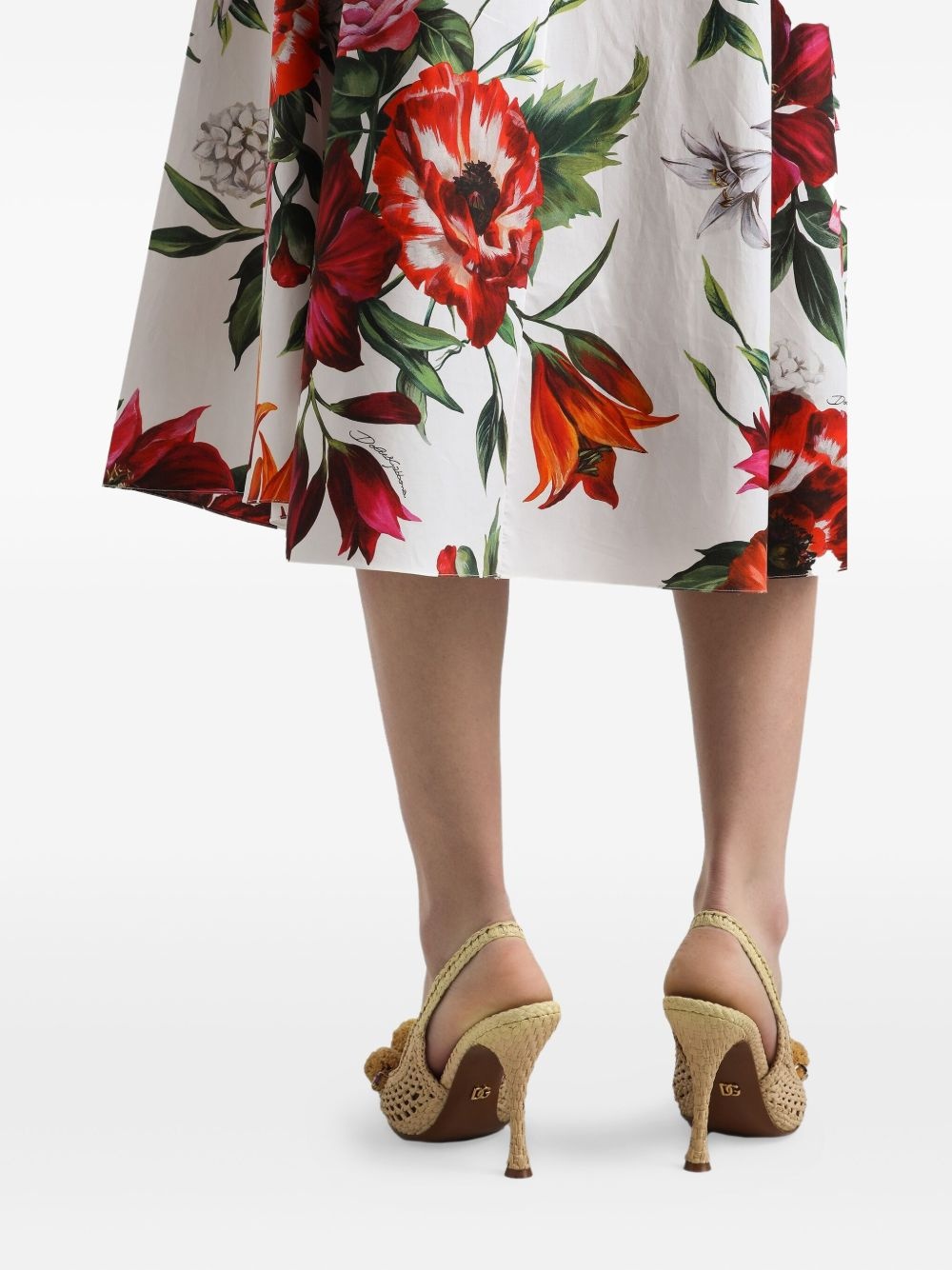 floral-print midi skirt - 5