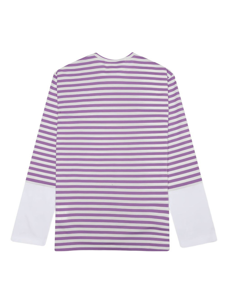 Comme des Garçons PLAY striped heart-logo t-shirt outlook