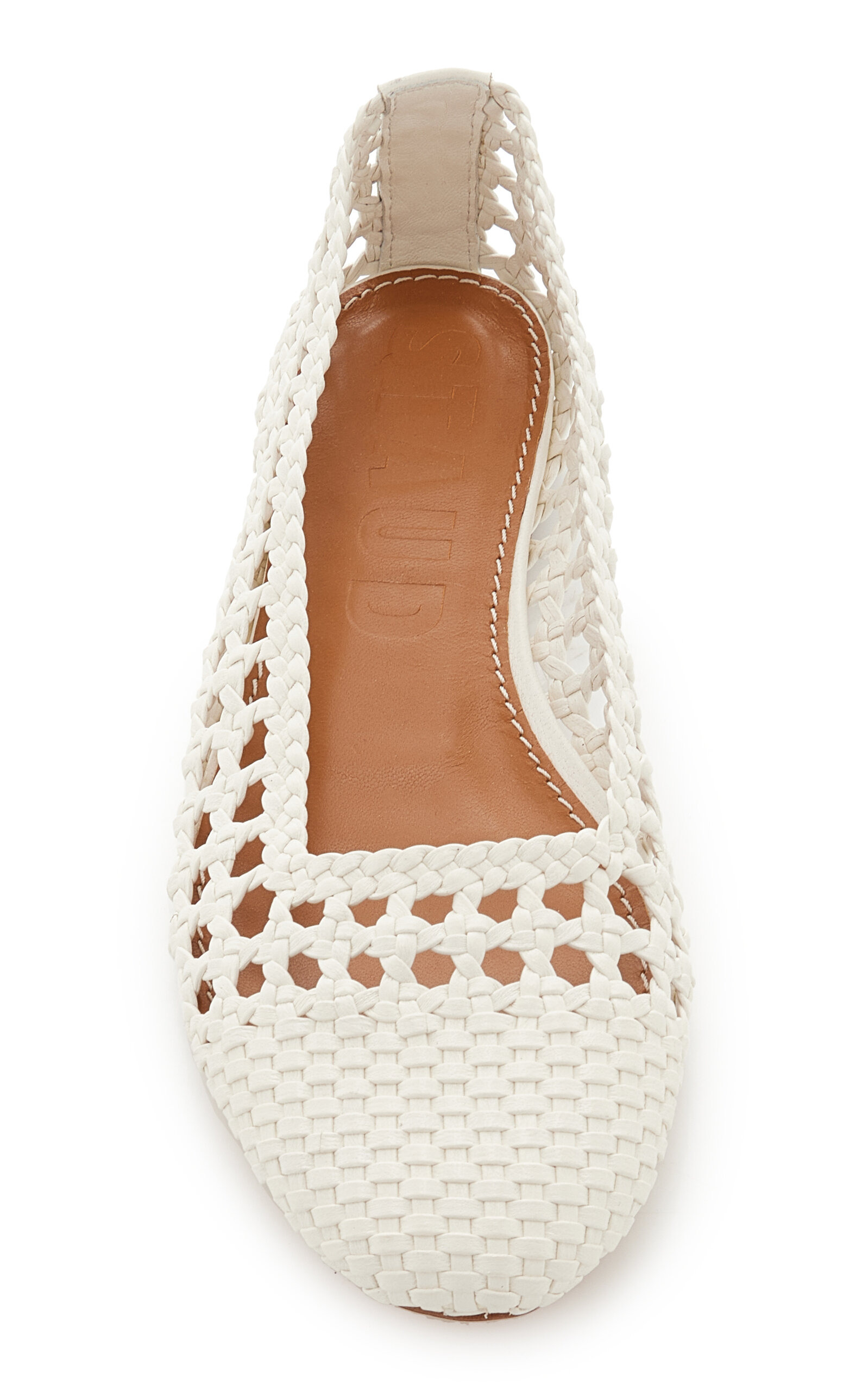 Nell Crocheted Leather Flats white - 3
