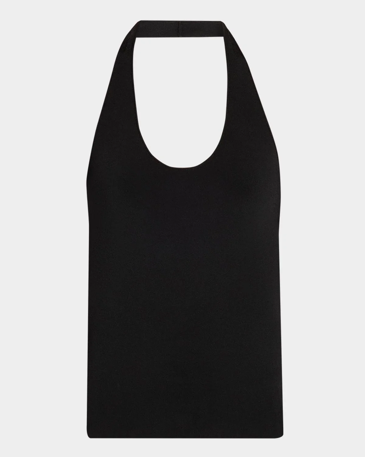 Halter Compact Knit Tank Top - 1