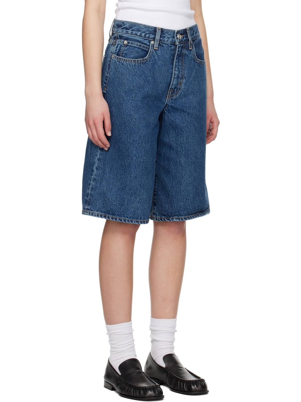 Blue Baggy Grace Denim Shorts - 2