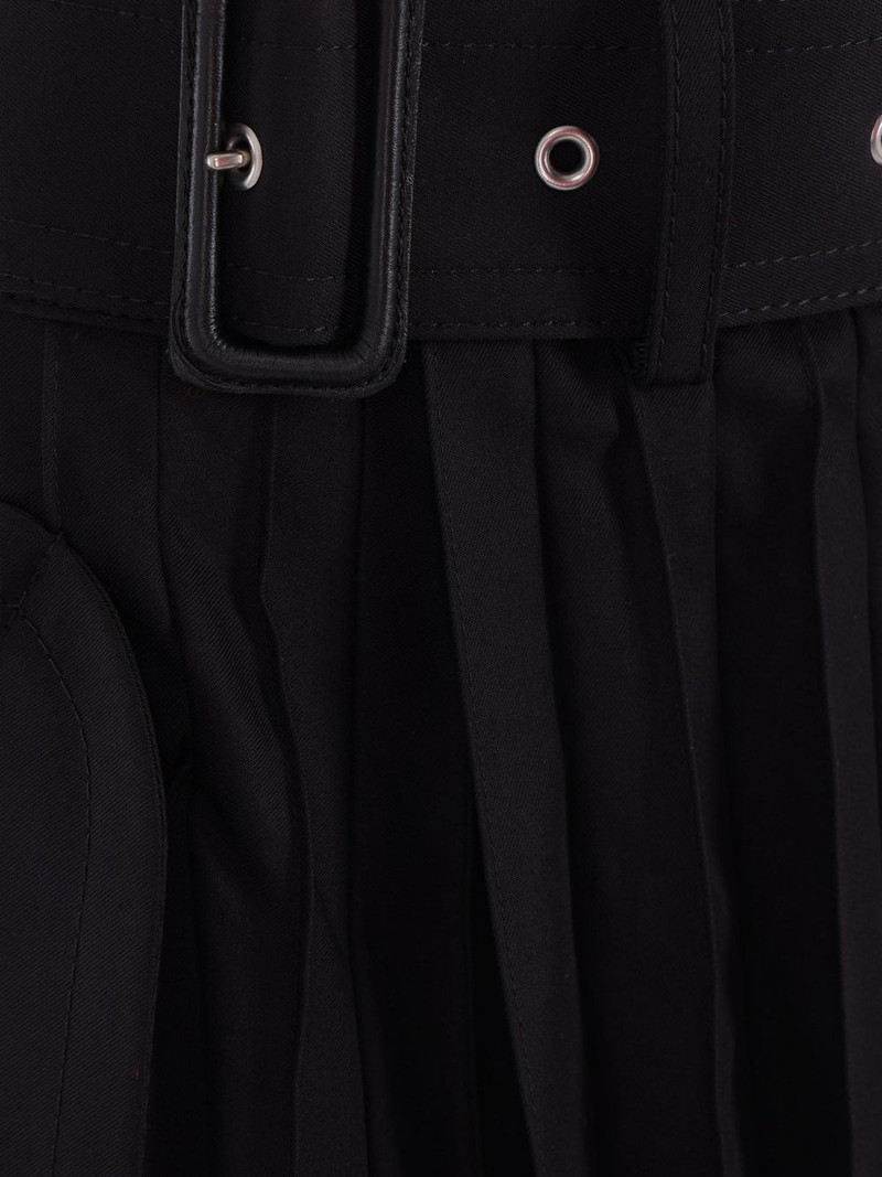 sacai pleated belted skirt outlook