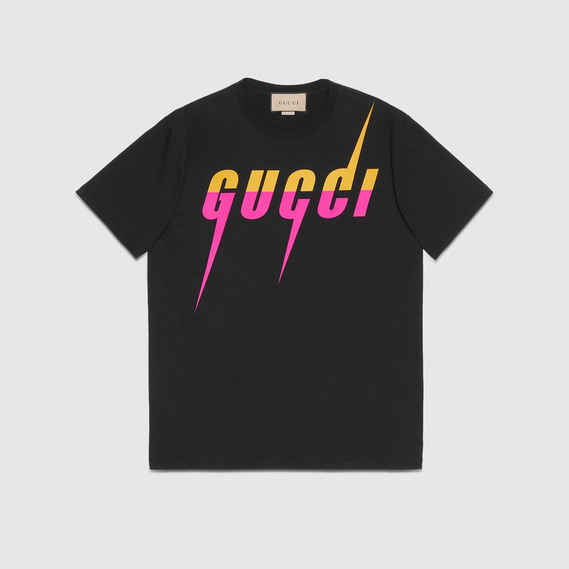 Cotton T-shirt with Gucci Blade print 1