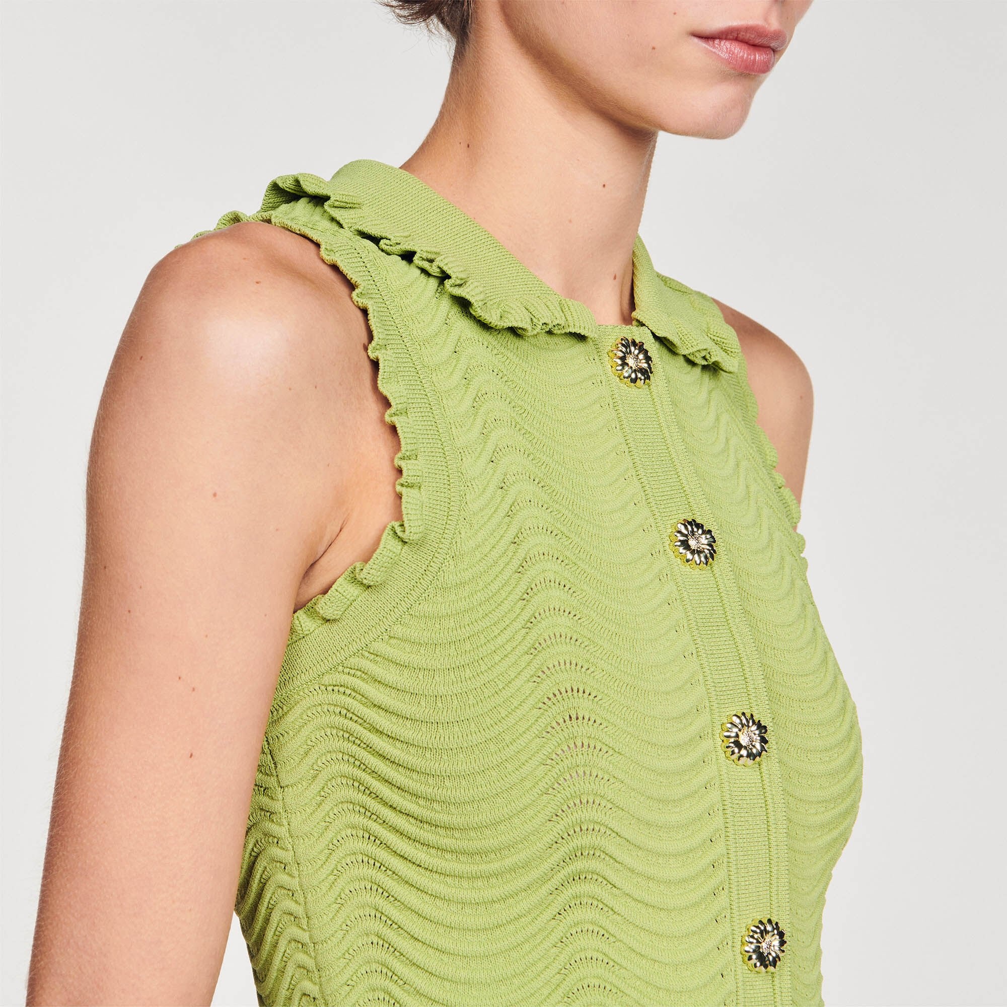 SLEEVELESS KNIT TOP - 4