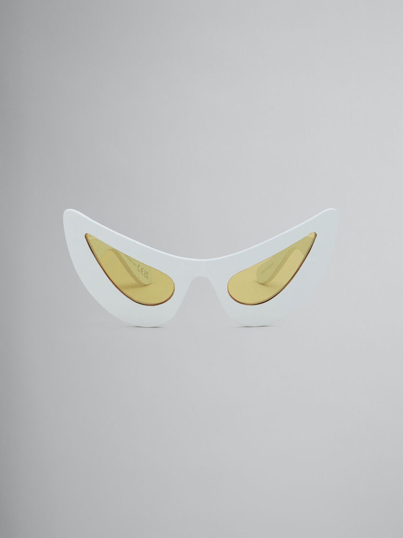 CHAR DHAM WHITE LEATHER SUNGLASSES 1