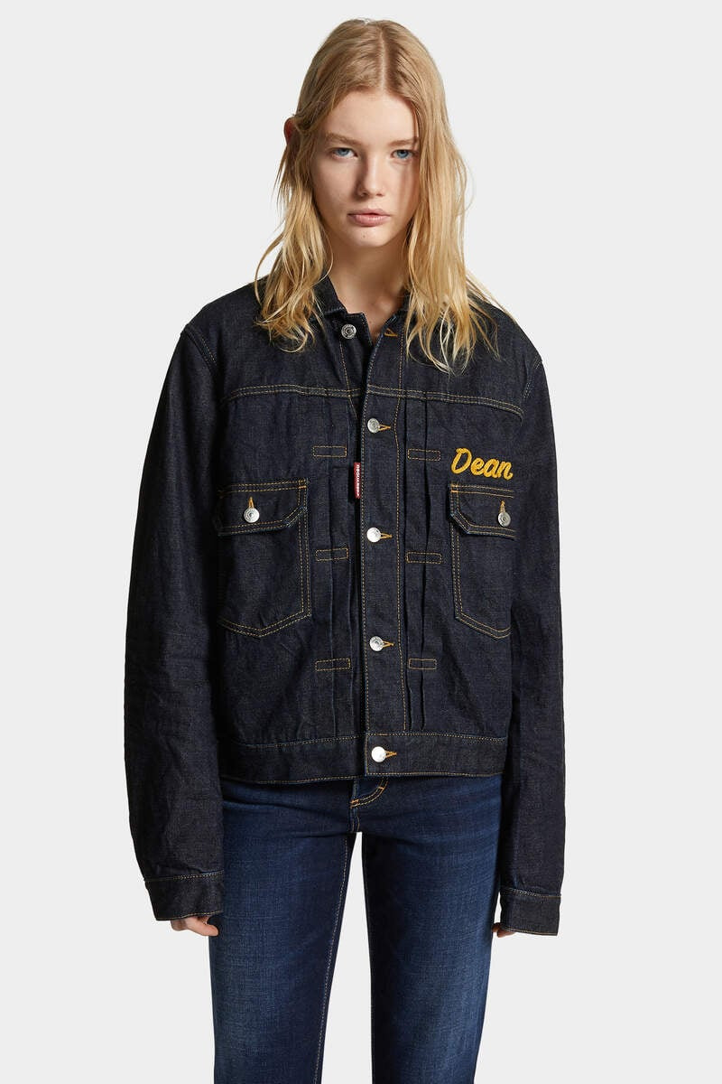 DARK CIMOSA HERITAGE BOXY JEAN JACKET - 3