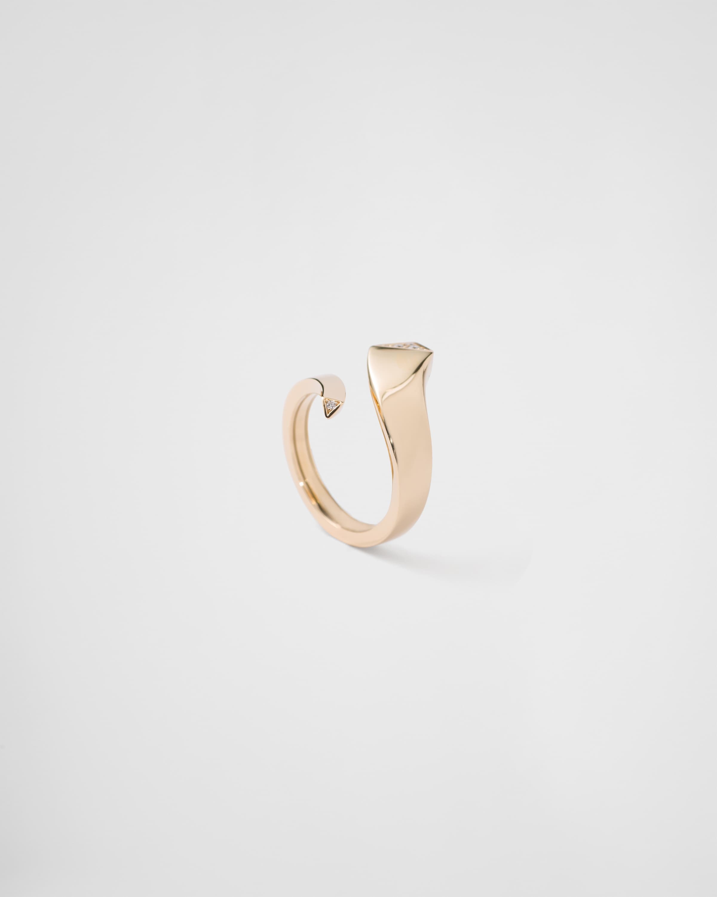 Eternal Gold snake mini ring in yellow gold and diamonds - 3