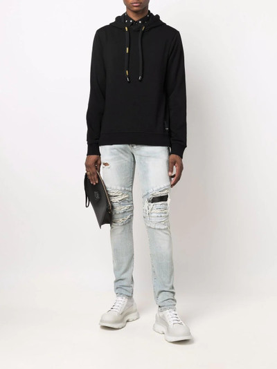 Balmain distressed-effect skinny jeans outlook