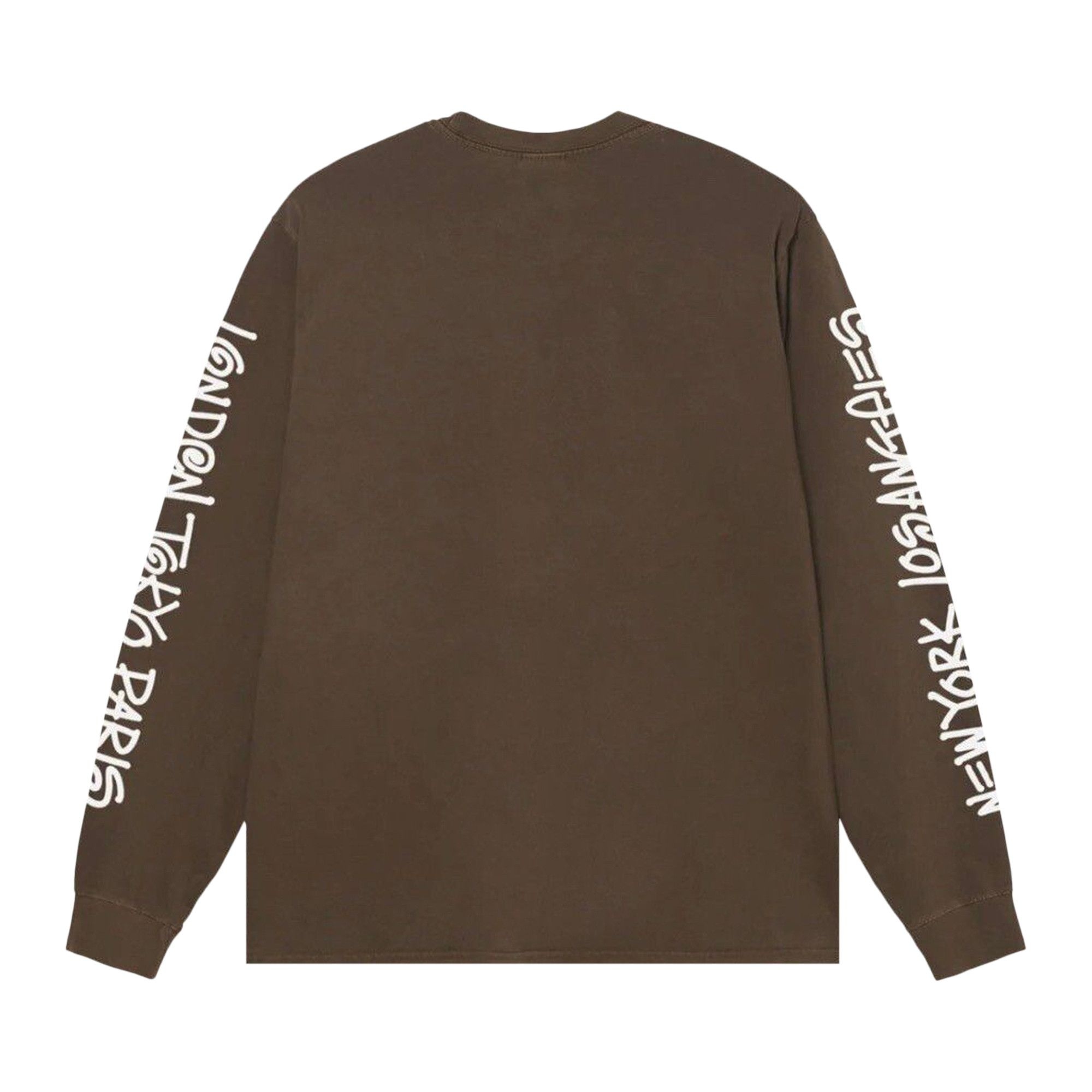 Stussy Big Cities Pigment Dyed Long-Sleeve Tee 'Coffee' - 2