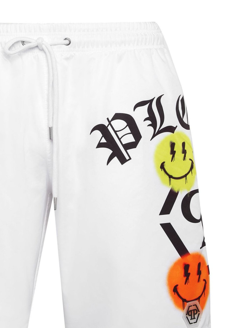 PHILIPP PLEIN logo-print swim shorts outlook