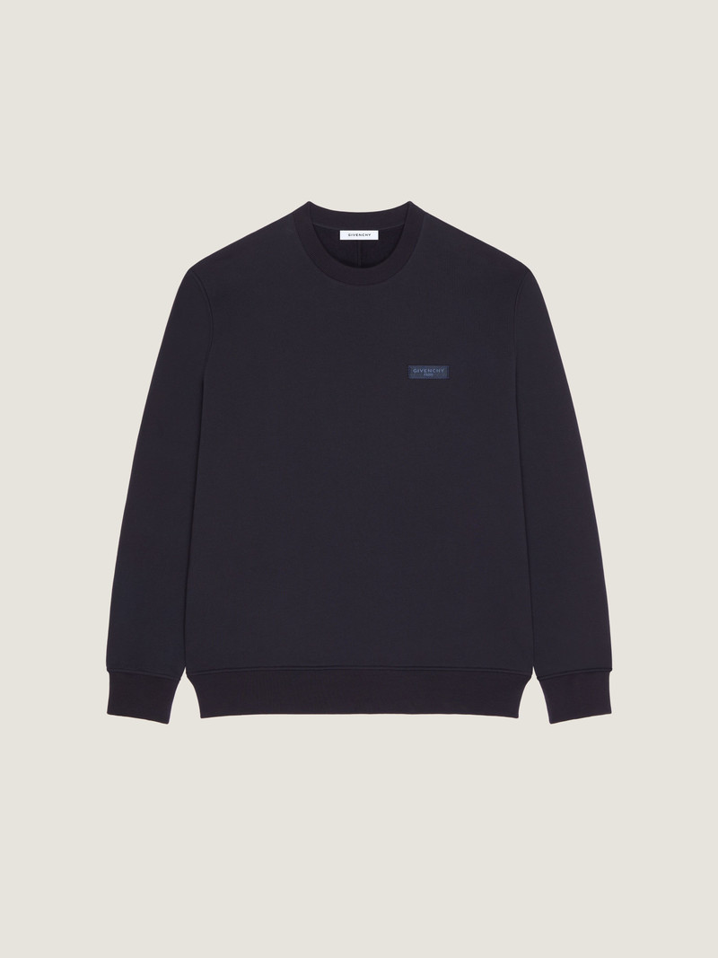 SWEATSHIRT IN FLEECE WITH GIVENCHY PARIS GROS GRAIN 1
