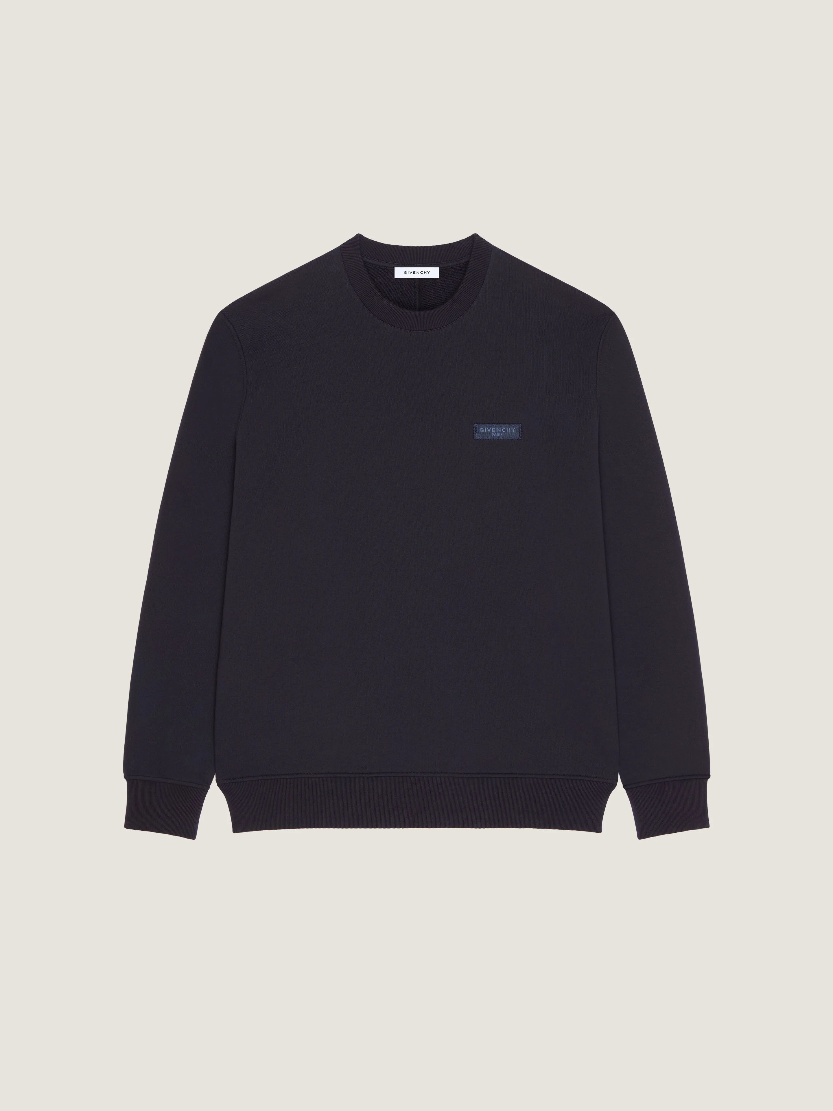 SWEATSHIRT IN FLEECE WITH GIVENCHY PARIS GROS GRAIN - 1