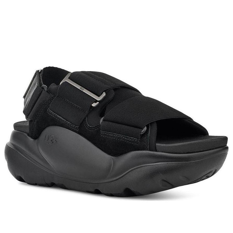 UGG (WMNS) UGG LA Street Sandal Suede 'Black' 1137413-BLK outlook