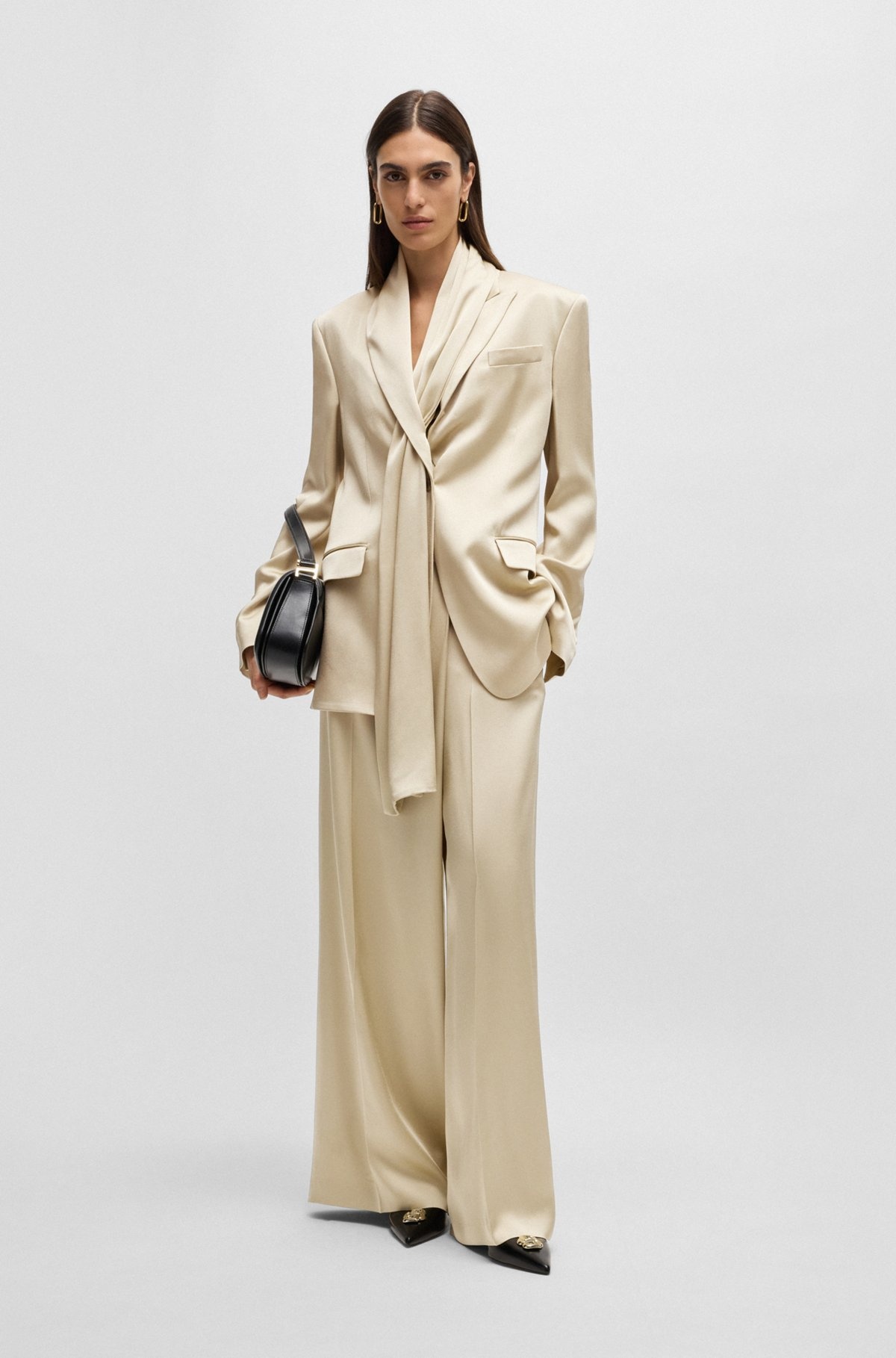 REGULAR-FIT WIDE-LEG TROUSERS WITH WRAP EFFECT - 3