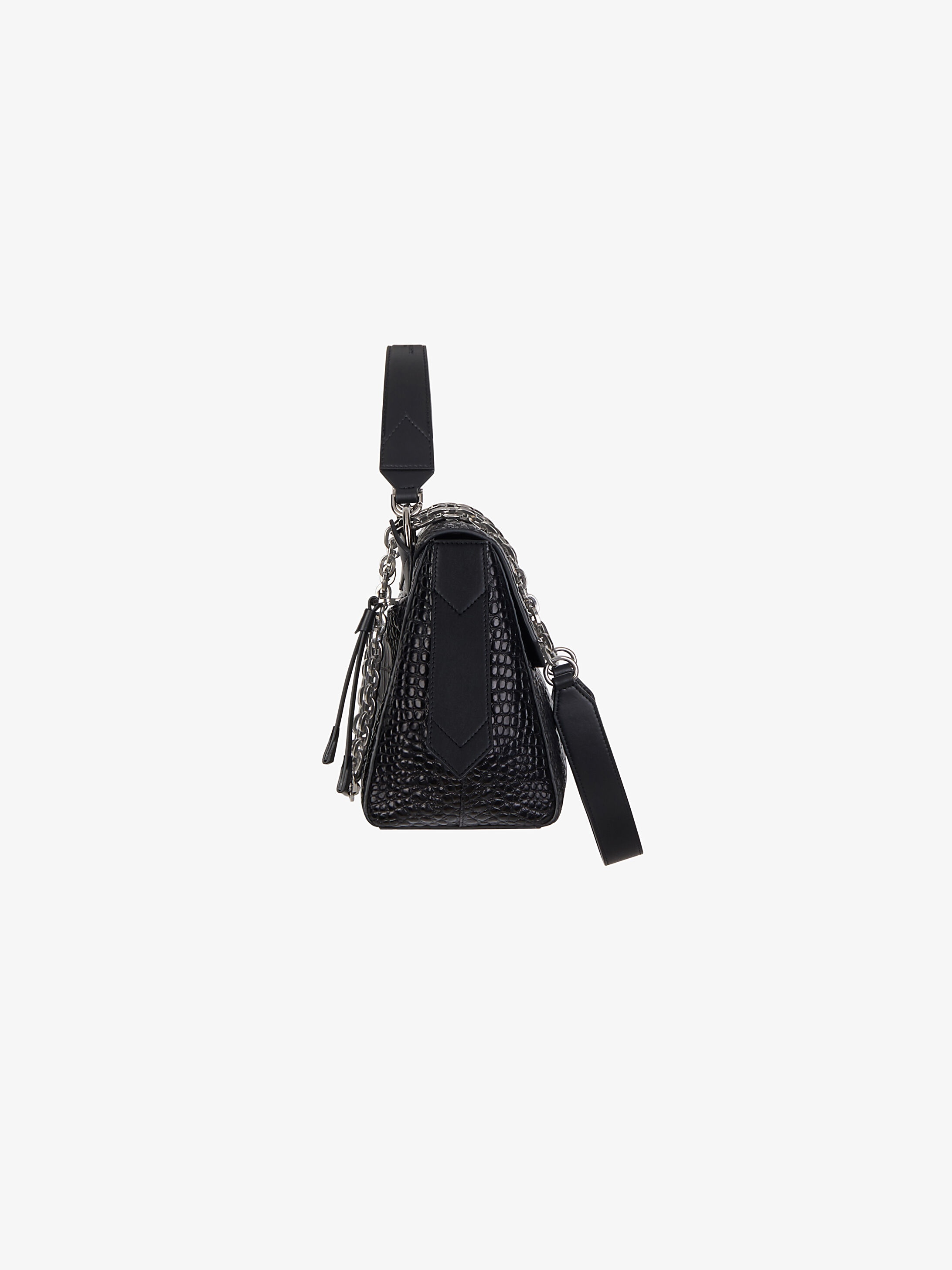 Medium ID bag in crocodile effect leather - 3