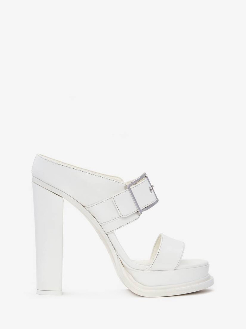 Women's Platform Buckle Sandal in Ivory - 1