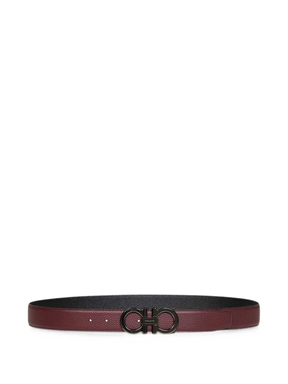 Gancini reversible leather belt - 1