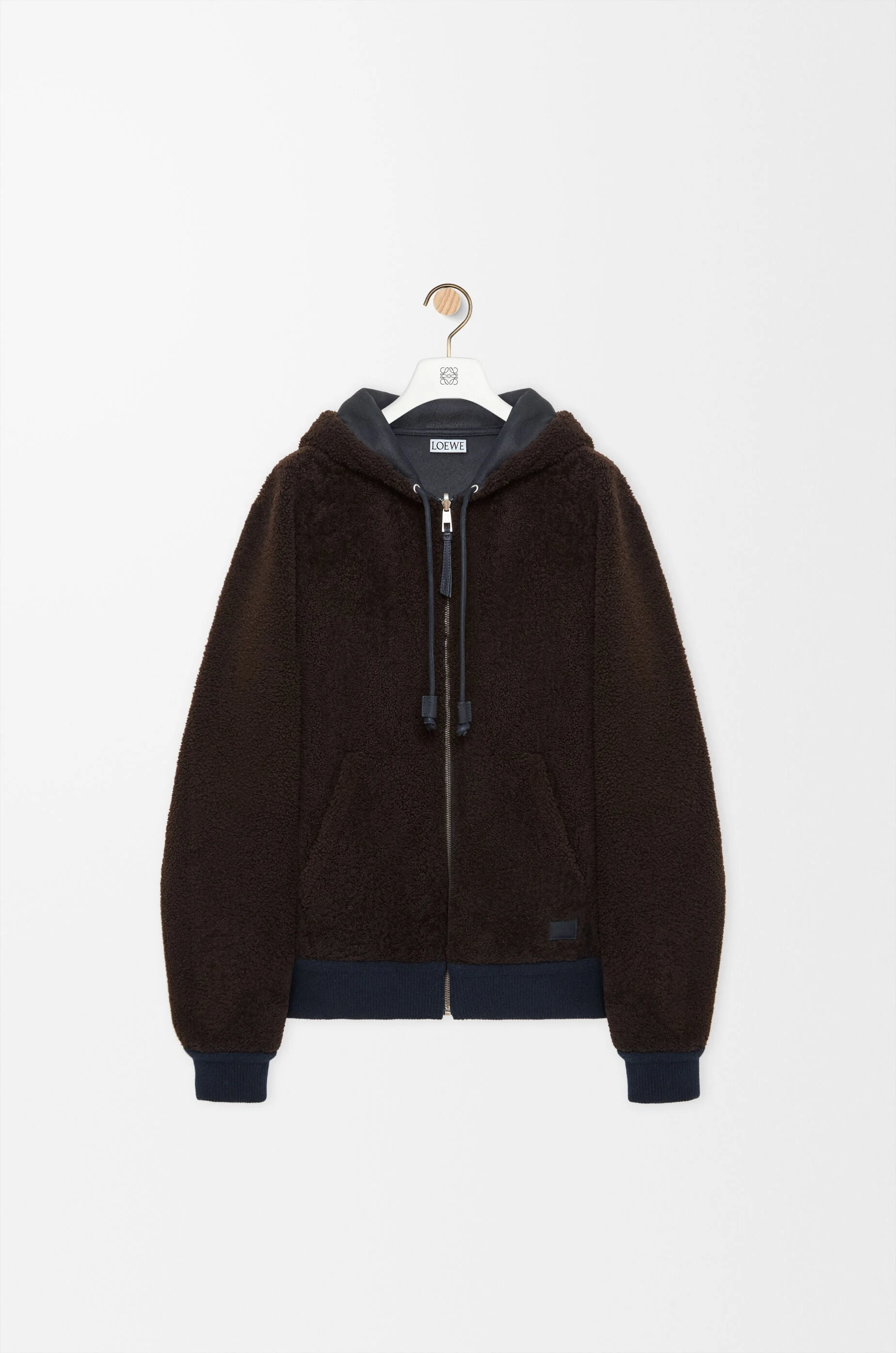 Hooded jacket in shearling - 1