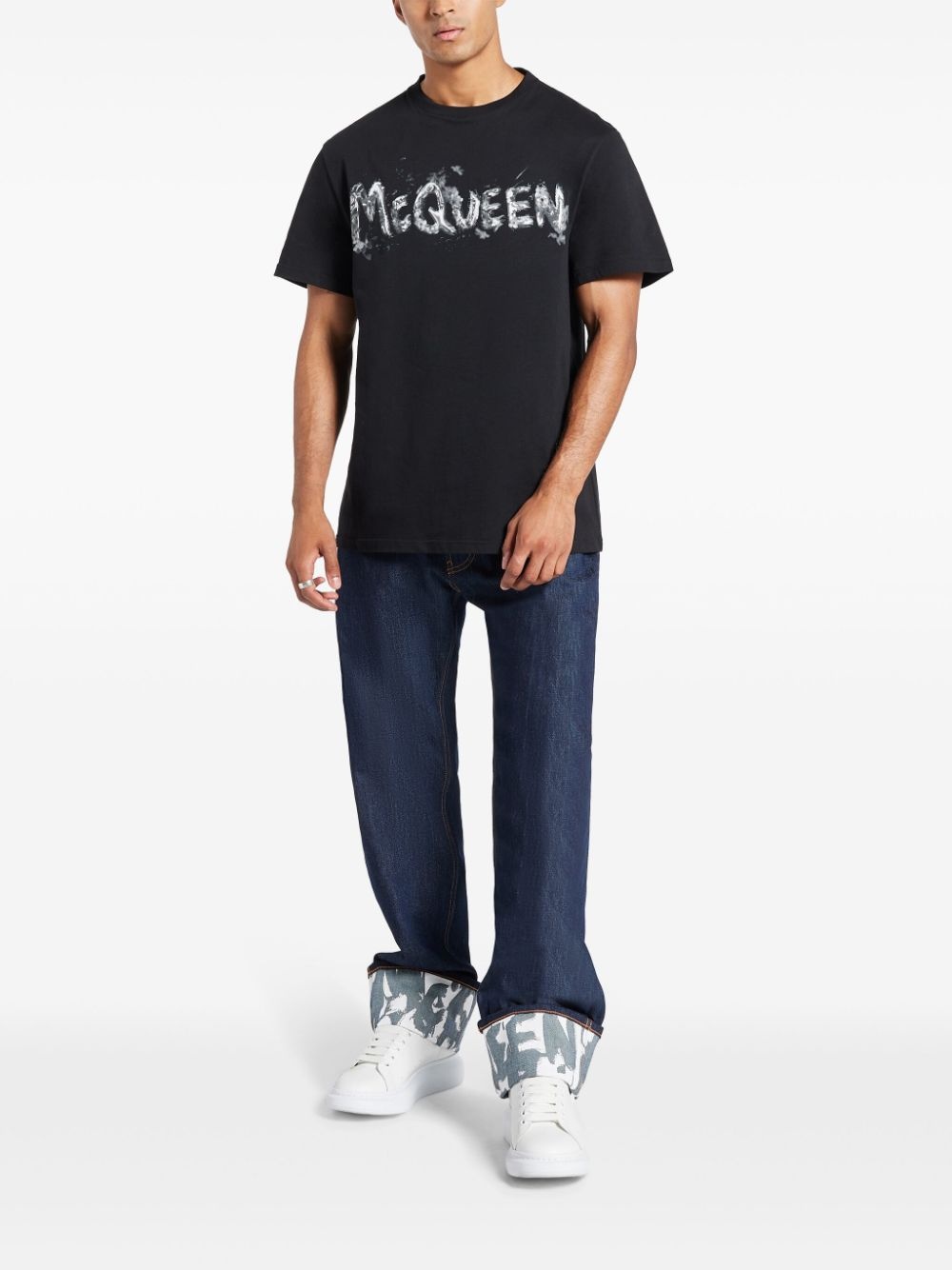McQueen Graffiti straight jeans - 2