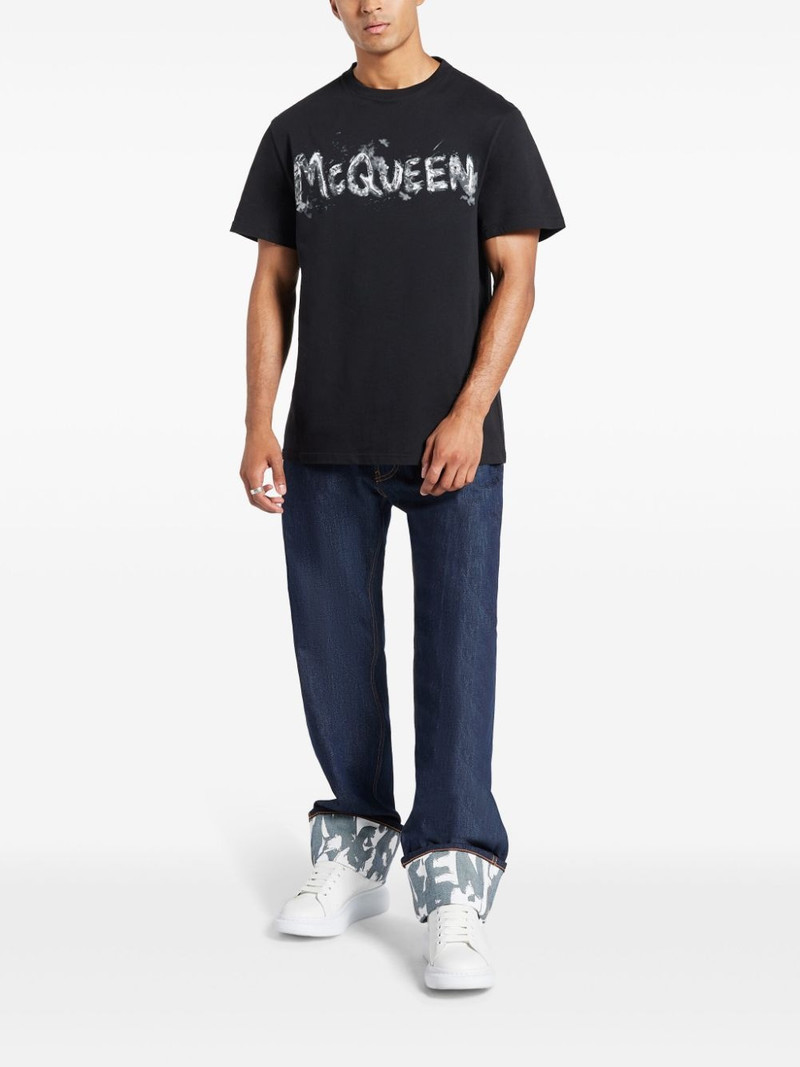 Alexander McQueen McQueen Graffiti straight jeans outlook