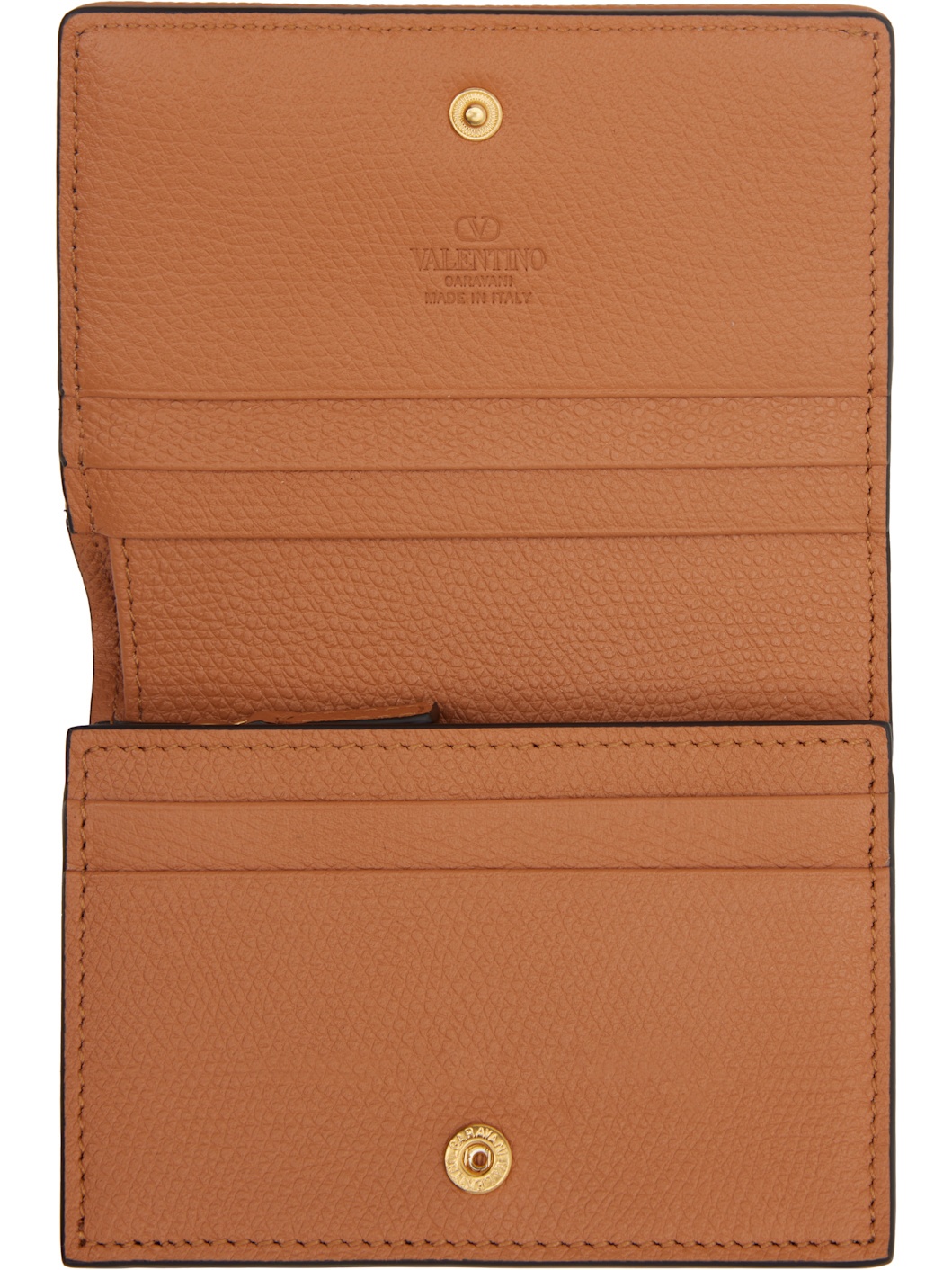 Beige VLogo Signature Cherryfic Jacquard Wallet - 3