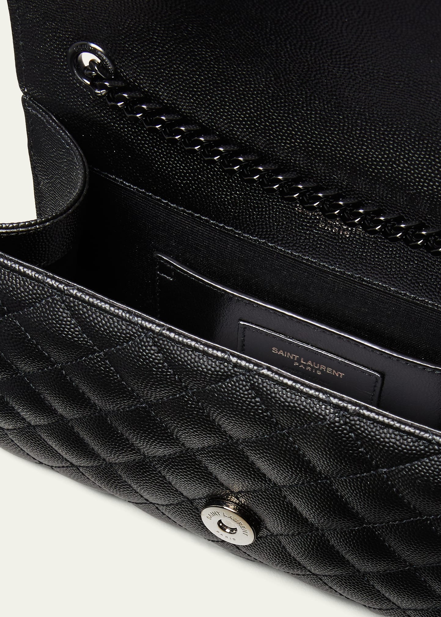 Small YSL Monogram Leather Satchel Bag - 4