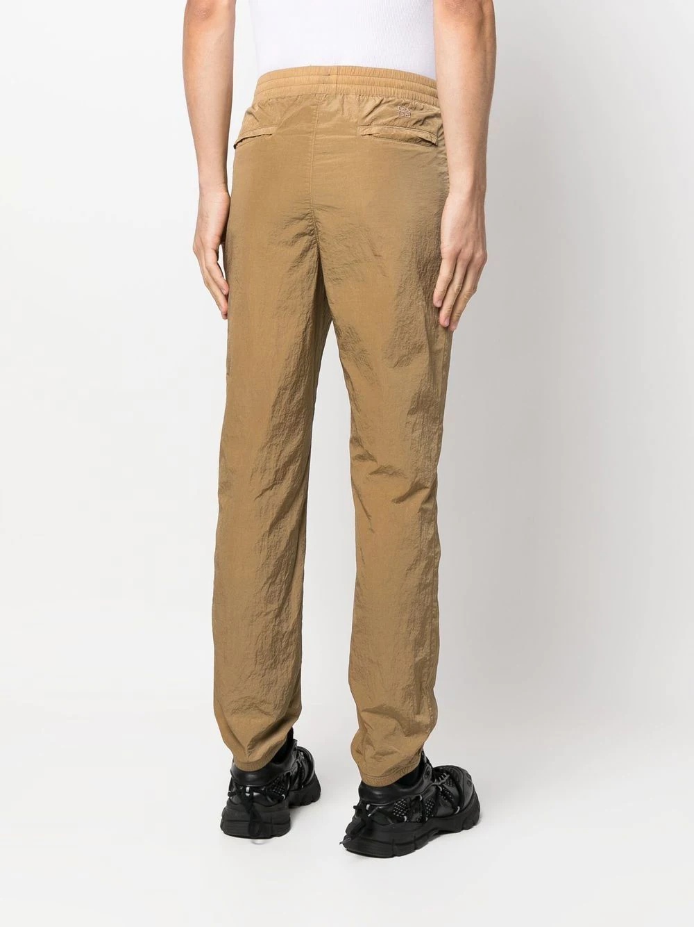 slim-cut elasticated-waistband trousers - 4