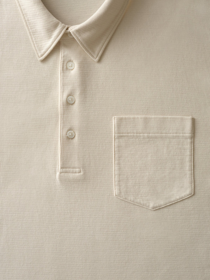 FRAME Duo Fold Polo in White Canvas outlook