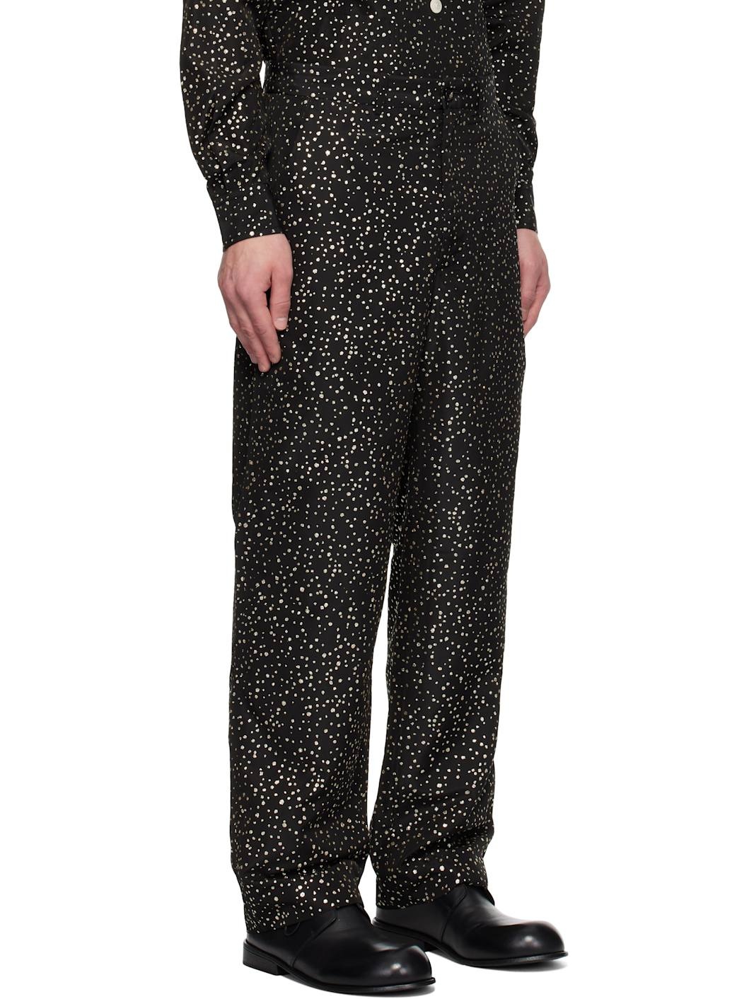 Black Glitter Trousers - 2