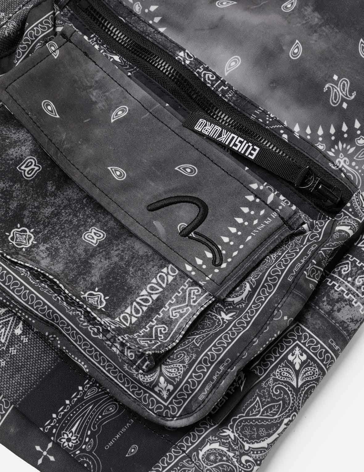 Allover Paisley Print Relax Fit Cargo Shorts - 8