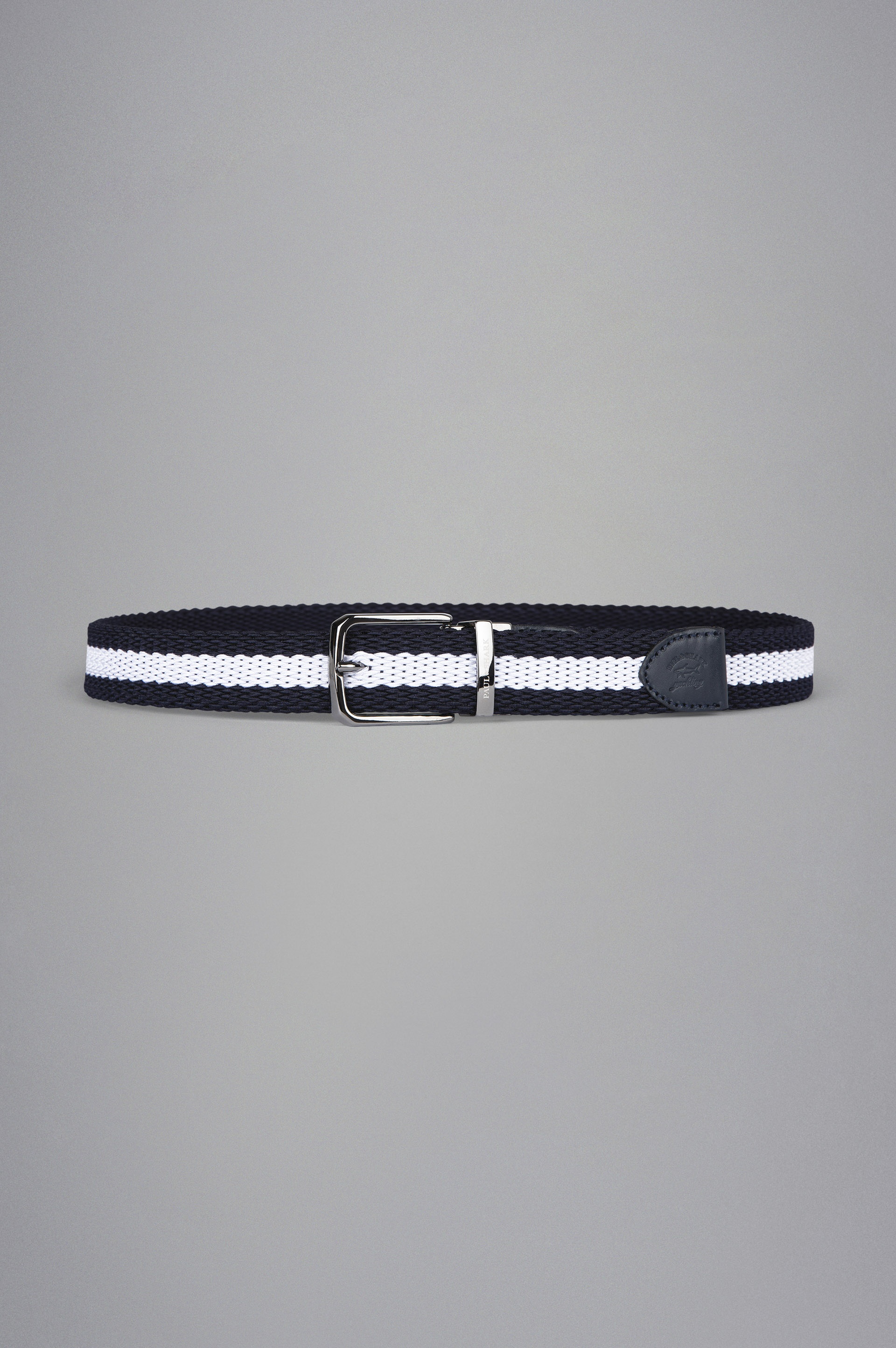 REVERSIBLE ELASTIC BELT WITH LEATHER TRIMMINGS - 1