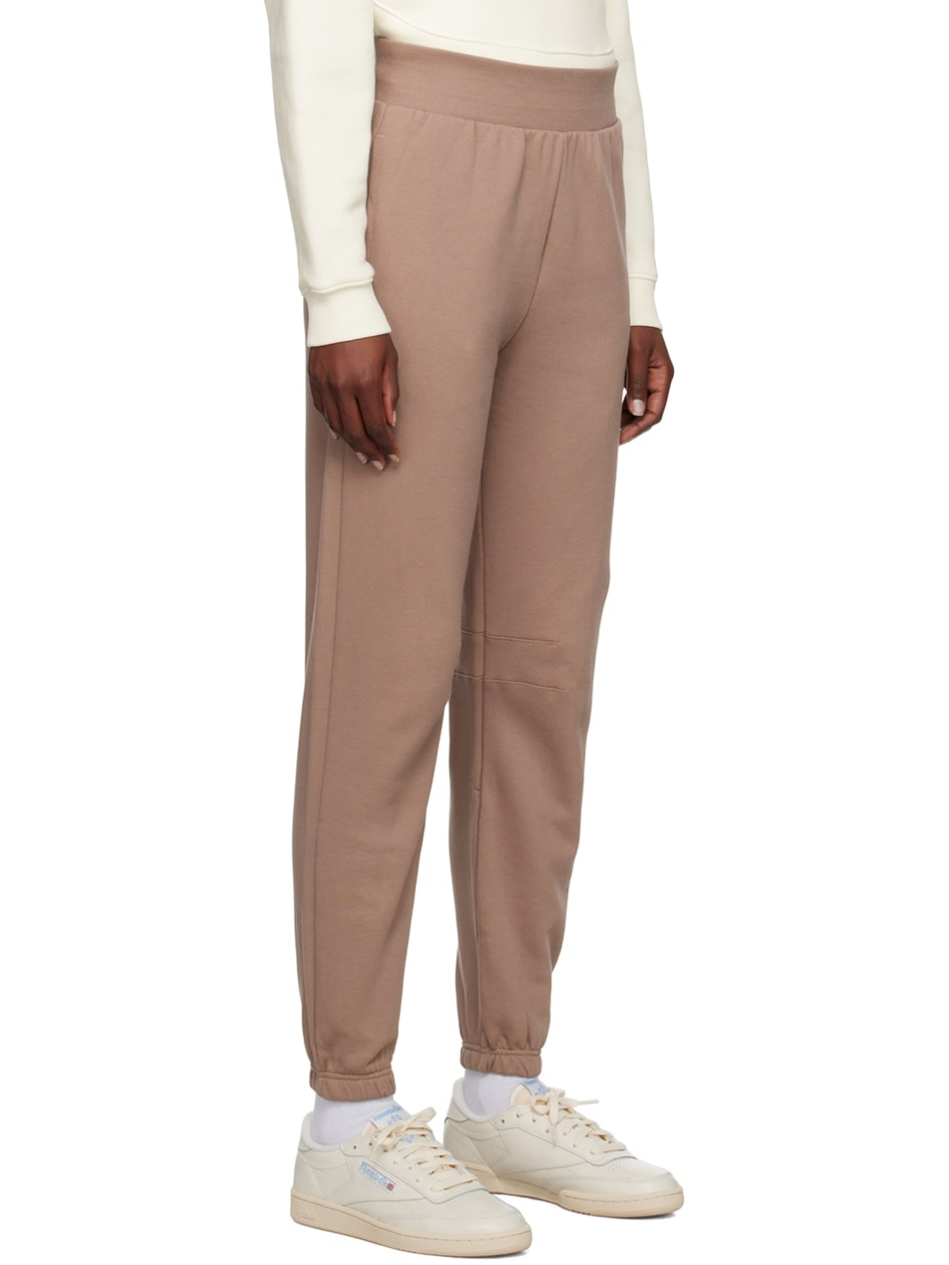 Taupe Embroidered Lounge Pants - 2