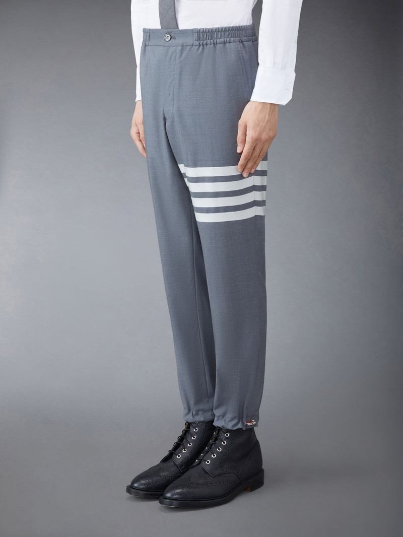 Thom Browne 4-Bar elasticated ankles trousers outlook