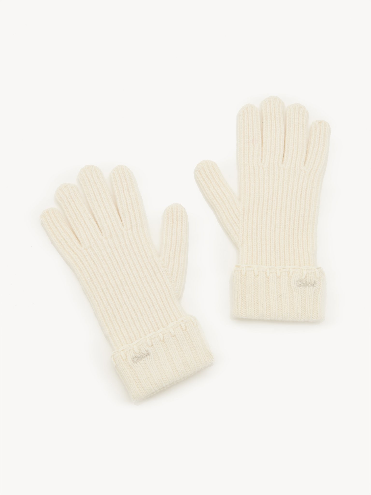 RIBBED KNIT GLOVES - 2